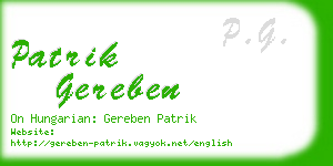 patrik gereben business card